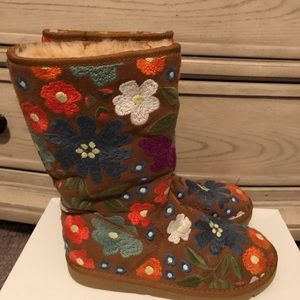 Uggs...Floral embroidered
